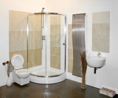 Framed Glass Shower Enclosure in a Modern Bathroom Remodel in San Jose, CA 