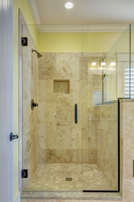 Frameless shower door installation in San Jose