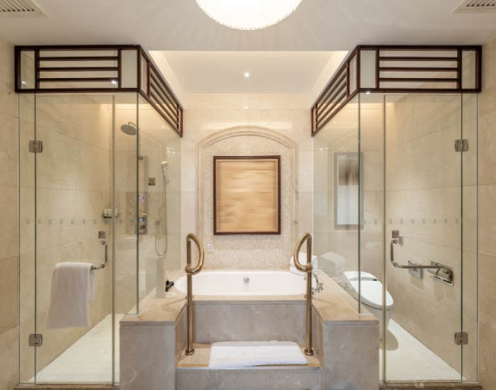 Shower glass installation discount